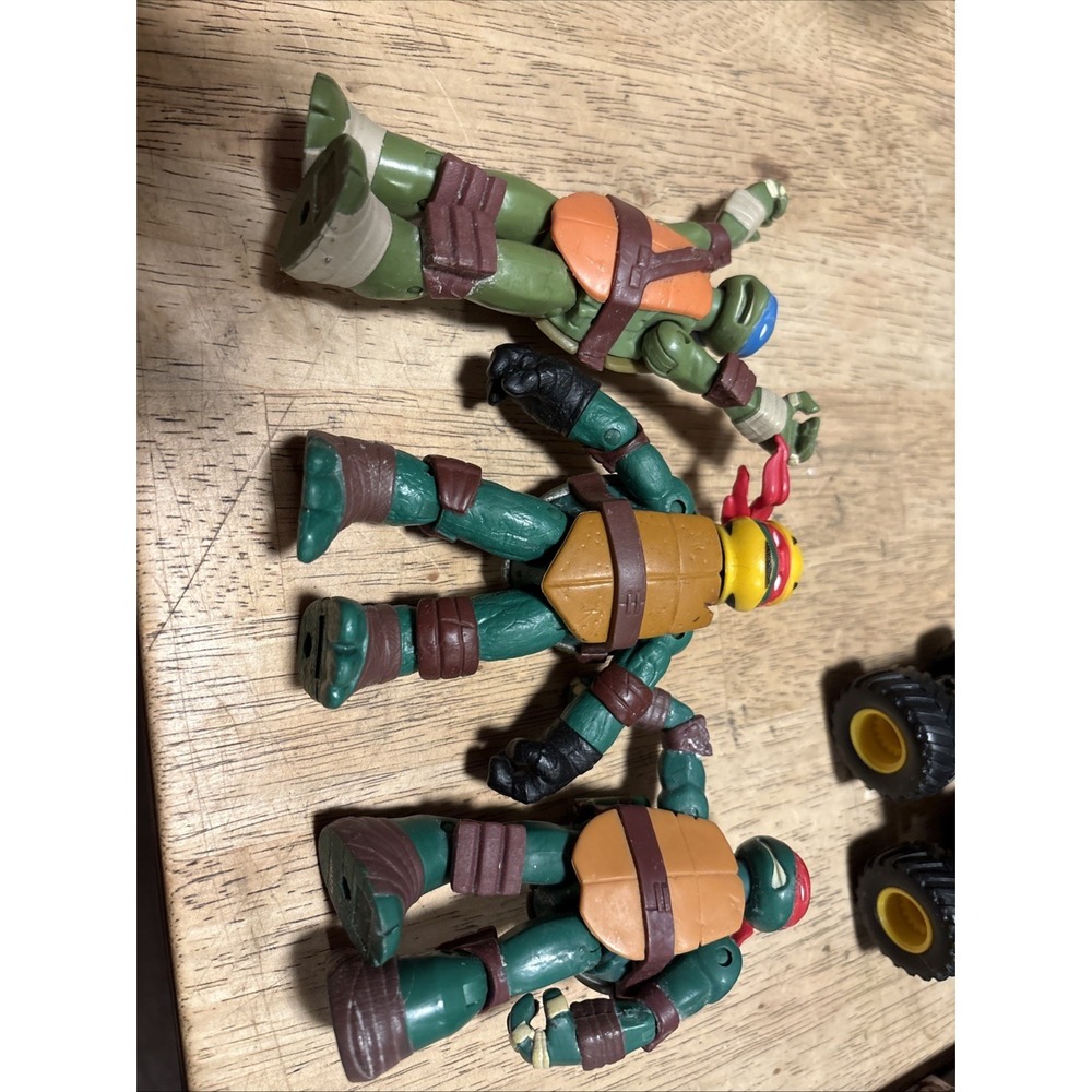 Vtg TMNT Teenage Mutant Ninja Turtles 2012 Lot of 3 Leo Ralph Michelangelo 6in